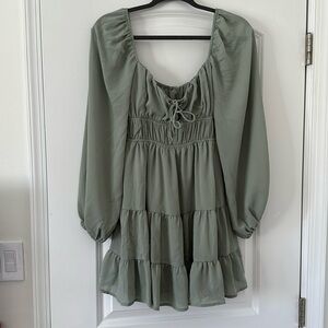 Princess Polly New Love Mini Dress Sage